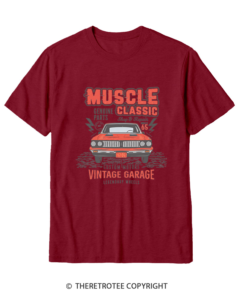 TheRetroTee Muscle Classic 1970s Cotton T-Shirt