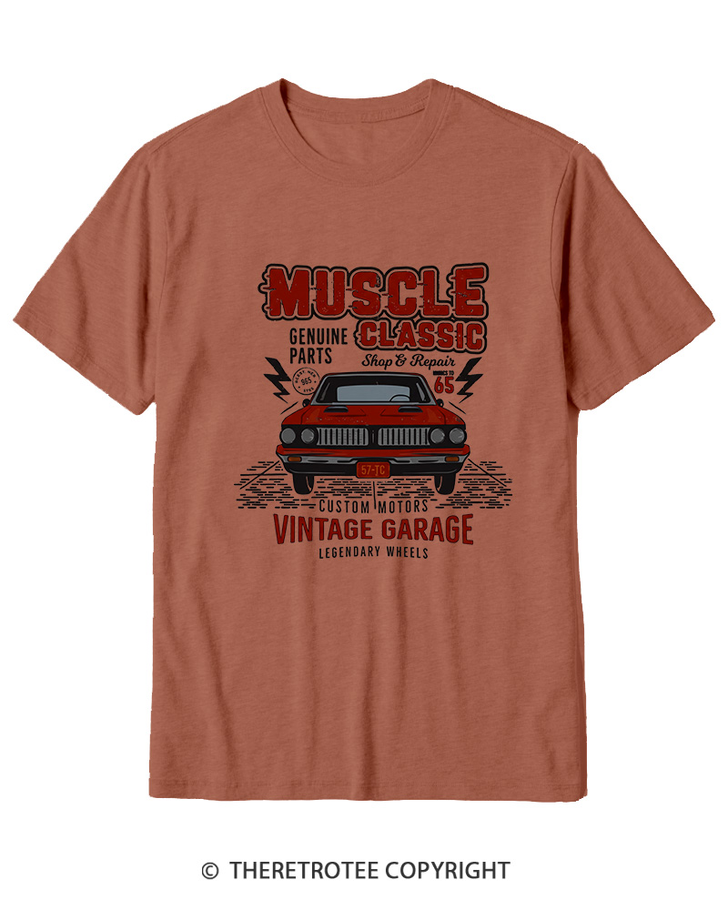 TheRetroTee Muscle Classic 1970s Cotton T-Shirt