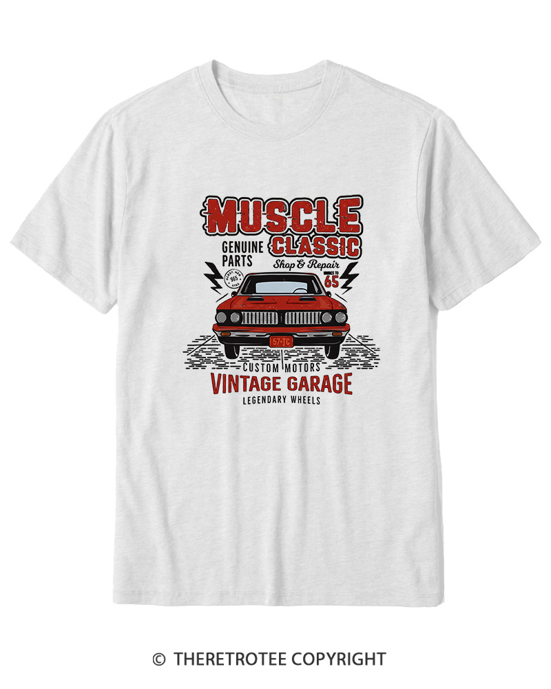 TheRetroTee Muscle Classic 1970s Cotton T-Shirt
