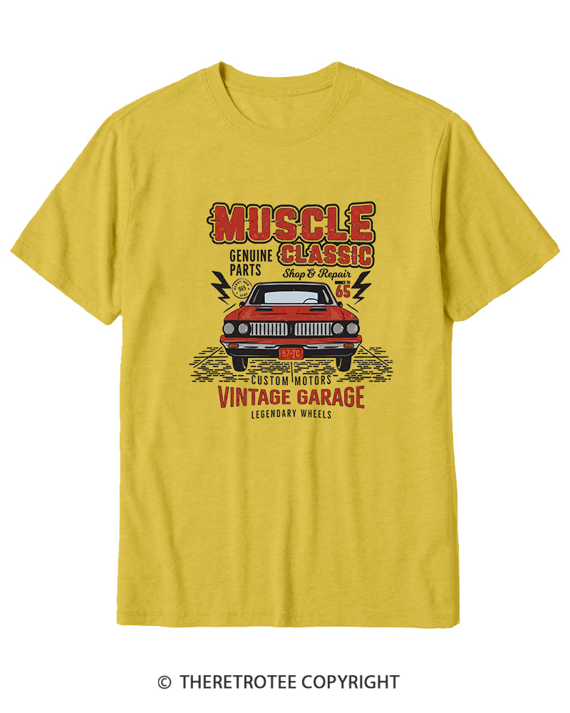 TheRetroTee Muscle Classic 1970s Cotton T-Shirt