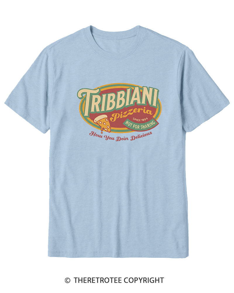 TheRetroTee Tribbiani Pizzeria 1990s Cotton T-Shirt