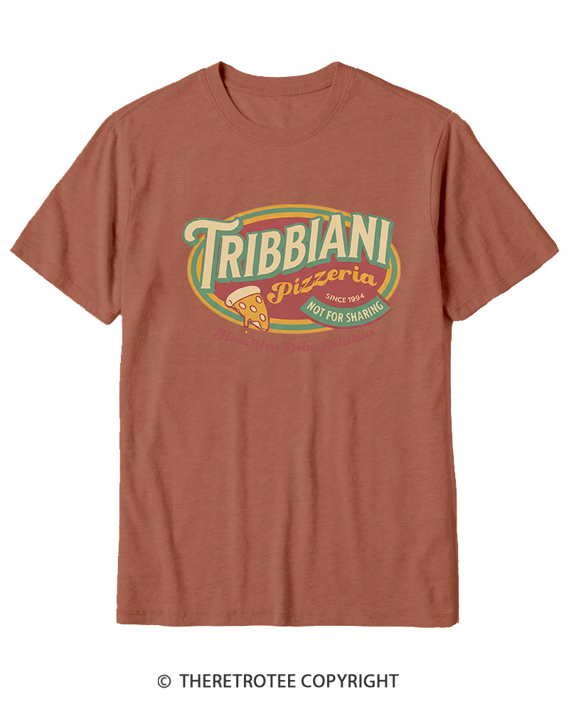 TheRetroTee Tribbiani Pizzeria 1990s Cotton T-Shirt