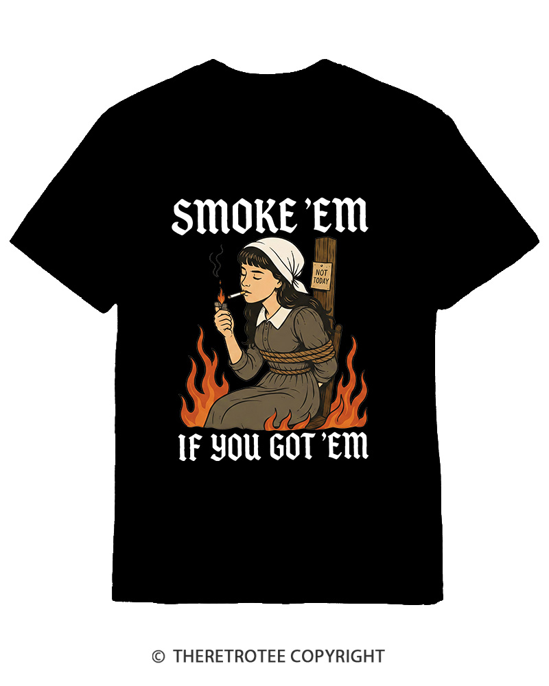 TheRetroTee Smoke 'em If You Got 'em 1950s Cotton T-Shirt