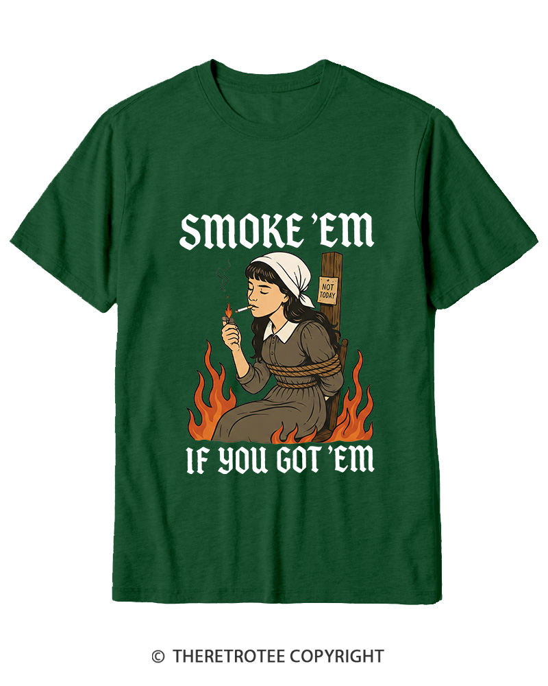 TheRetroTee Smoke 'em If You Got 'em 1950s Cotton T-Shirt