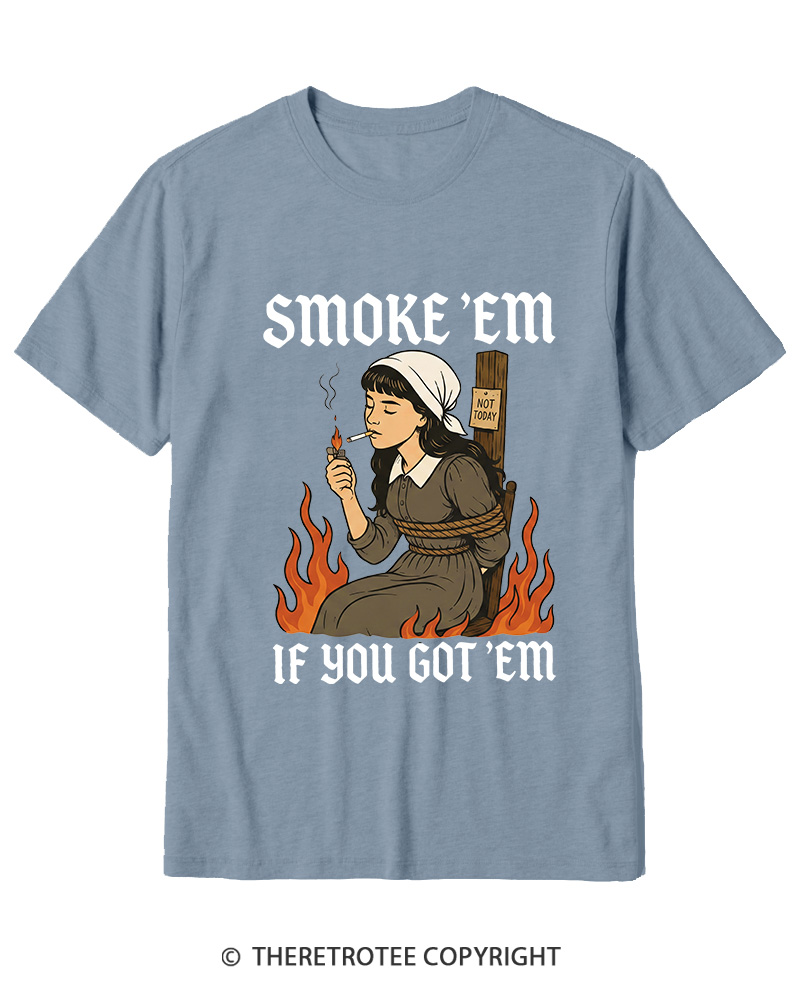 TheRetroTee Smoke 'em If You Got 'em 1950s Cotton T-Shirt