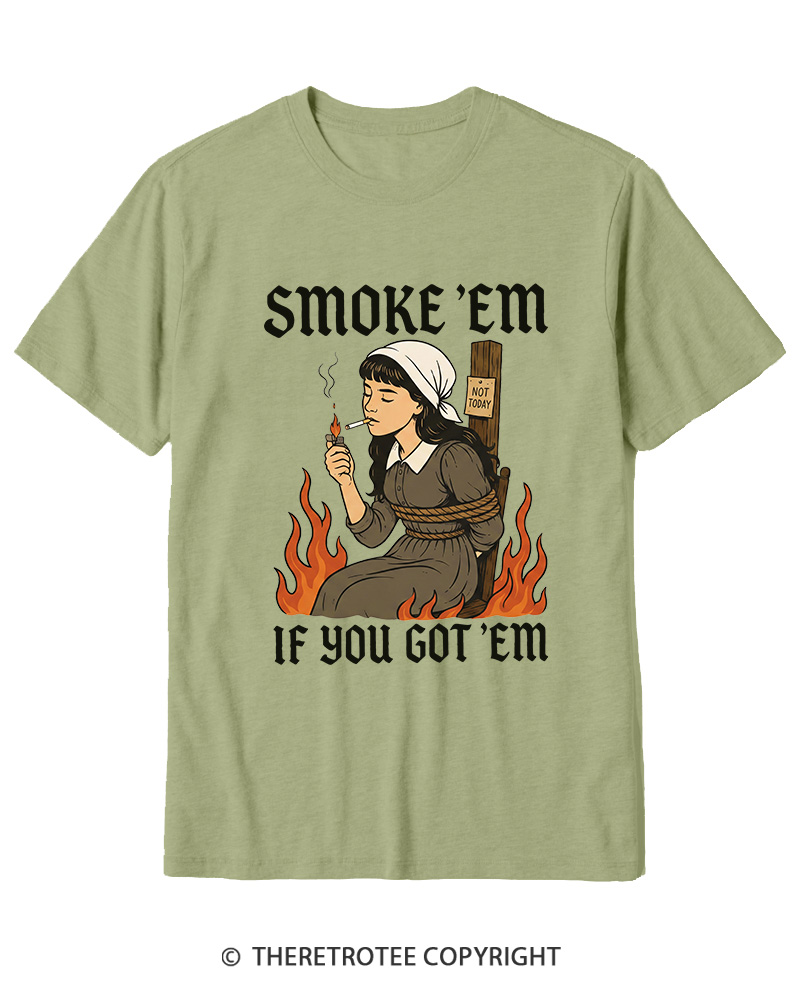 TheRetroTee Smoke 'em If You Got 'em 1950s Cotton T-Shirt