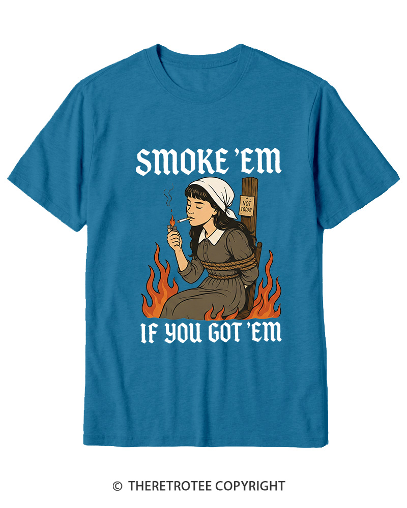 TheRetroTee Smoke 'em If You Got 'em 1950s Cotton T-Shirt