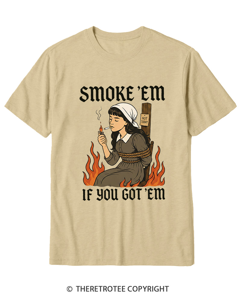 TheRetroTee Smoke 'em If You Got 'em 1950s Cotton T-Shirt