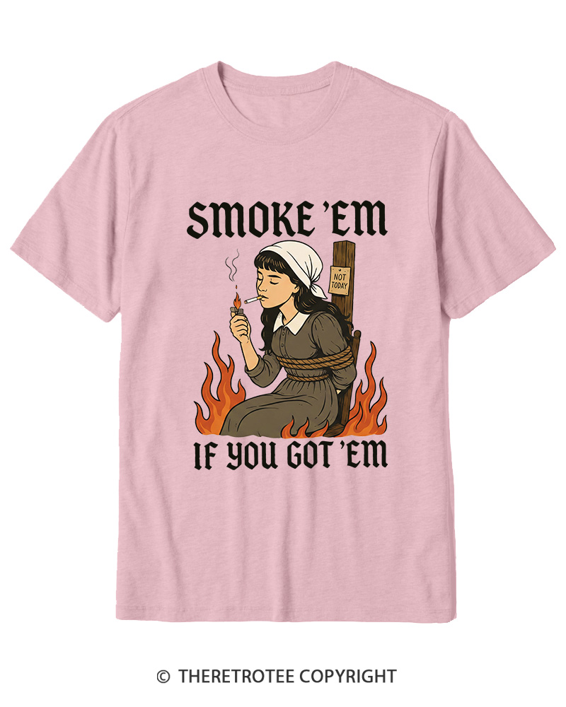 TheRetroTee Smoke 'em If You Got 'em 1950s Cotton T-Shirt