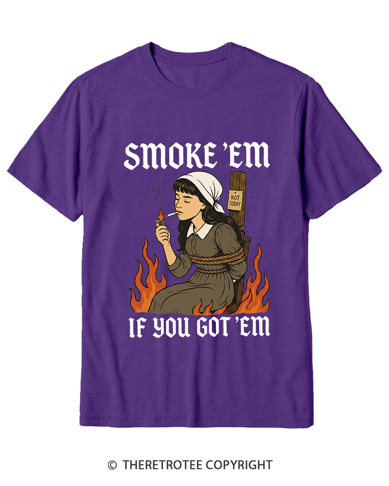 TheRetroTee Smoke 'em If You Got 'em 1950s Cotton T-Shirt