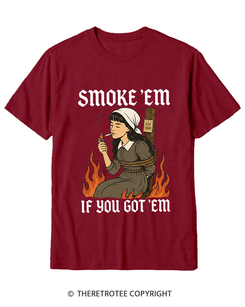 TheRetroTee Smoke 'em If You Got 'em 1950s Cotton T-Shirt