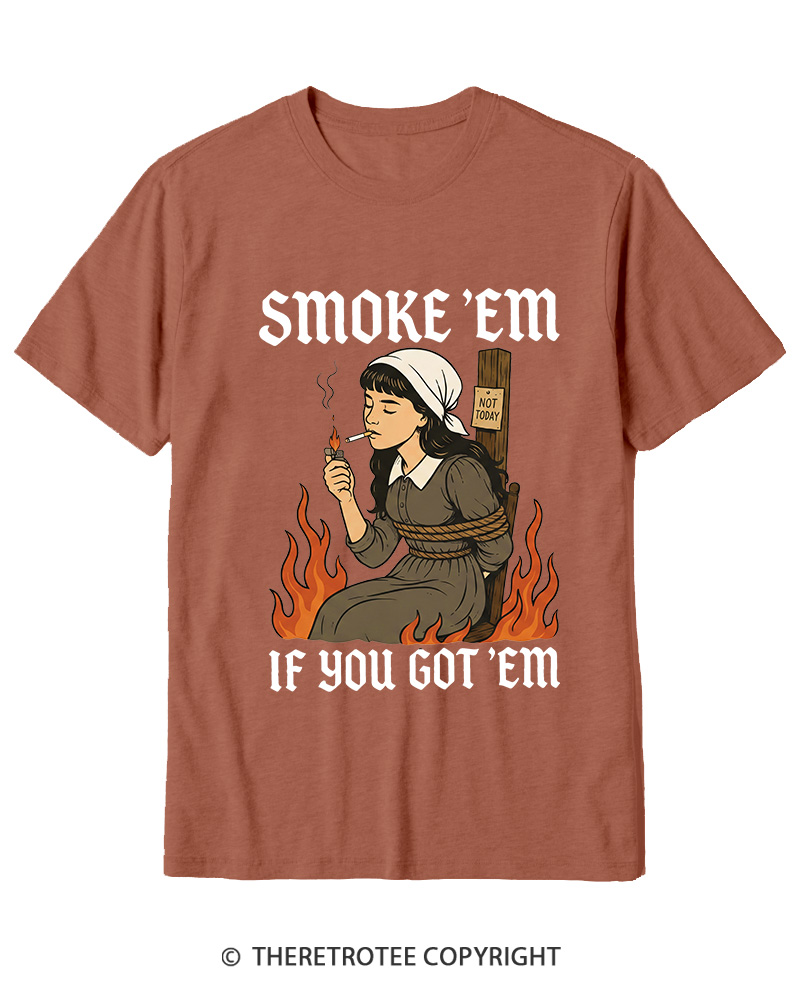 TheRetroTee Smoke 'em If You Got 'em 1950s Cotton T-Shirt