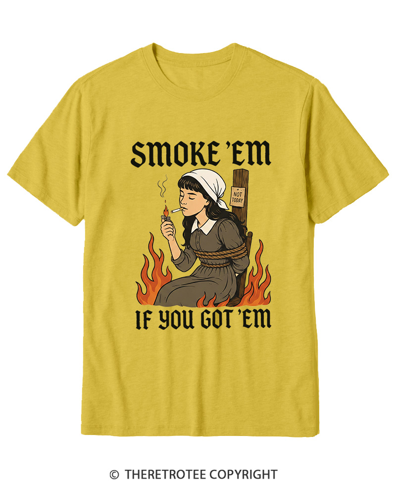 TheRetroTee Smoke 'em If You Got 'em 1950s Cotton T-Shirt