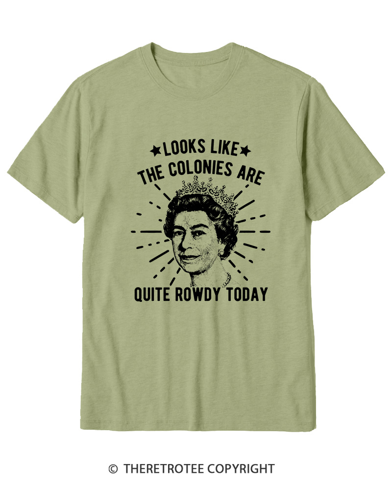 TheRetroTee Looks Like The Colonies Are Quite Rowdy Today Cotton T-Shirt