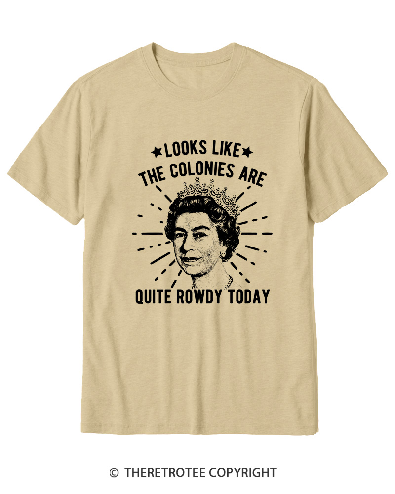 TheRetroTee Looks Like The Colonies Are Quite Rowdy Today Cotton T-Shirt