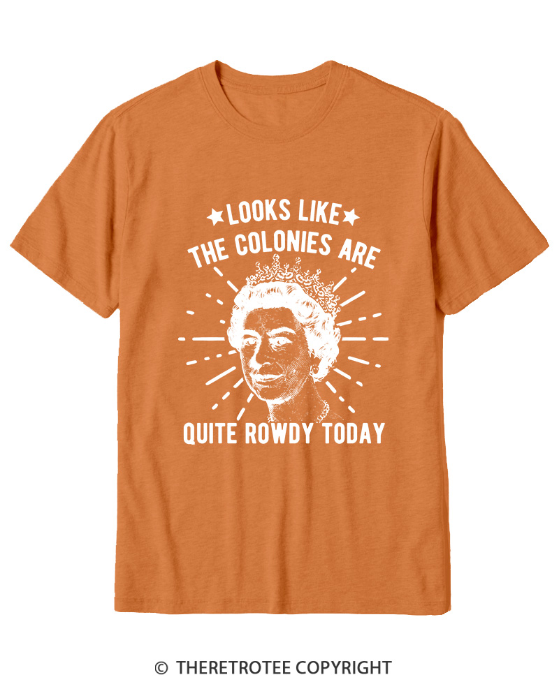 TheRetroTee Looks Like The Colonies Are Quite Rowdy Today Cotton T-Shirt
