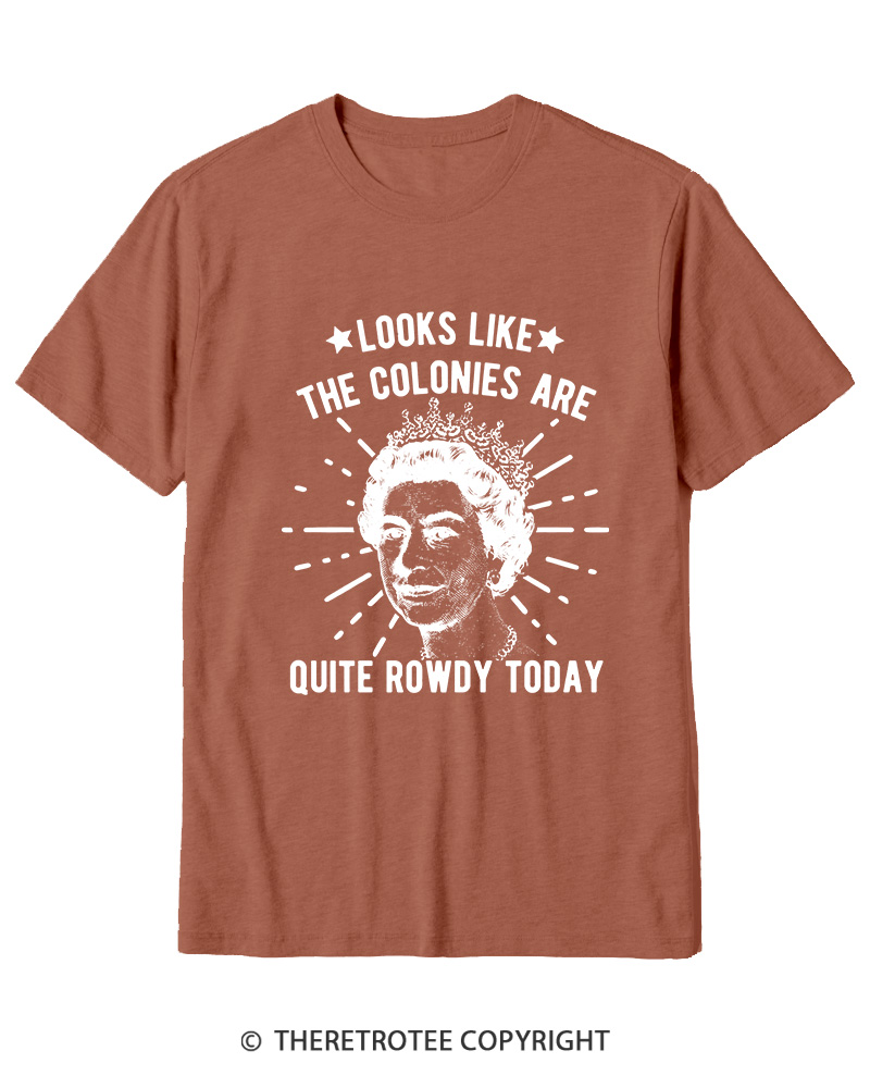 TheRetroTee Looks Like The Colonies Are Quite Rowdy Today Cotton T-Shirt