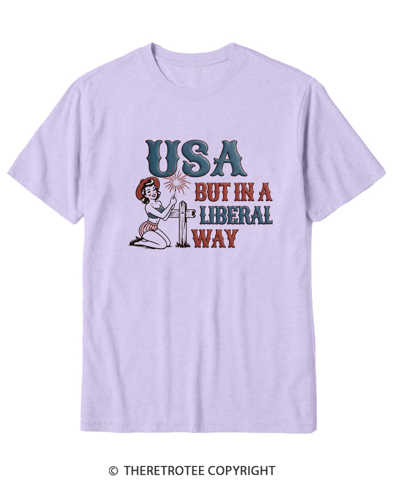 TheRetroTee USA But In A Liberal Way Cotton T-Shirt