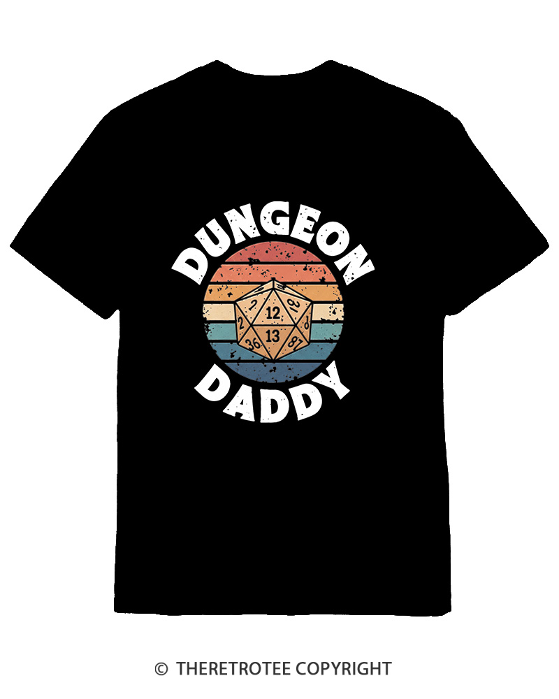 TheRetroTee Dungeon Daddy Fathers Day Cotton T-Shirt