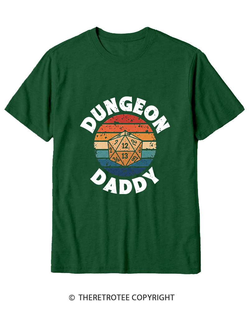 TheRetroTee Dungeon Daddy Fathers Day Cotton T-Shirt