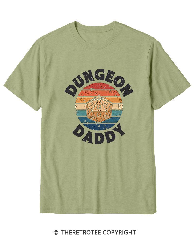 TheRetroTee Dungeon Daddy Fathers Day Cotton T-Shirt