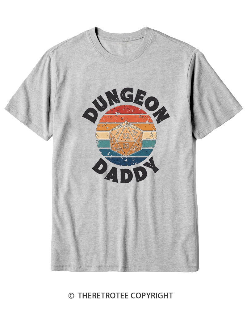 TheRetroTee Dungeon Daddy Fathers Day Cotton T-Shirt