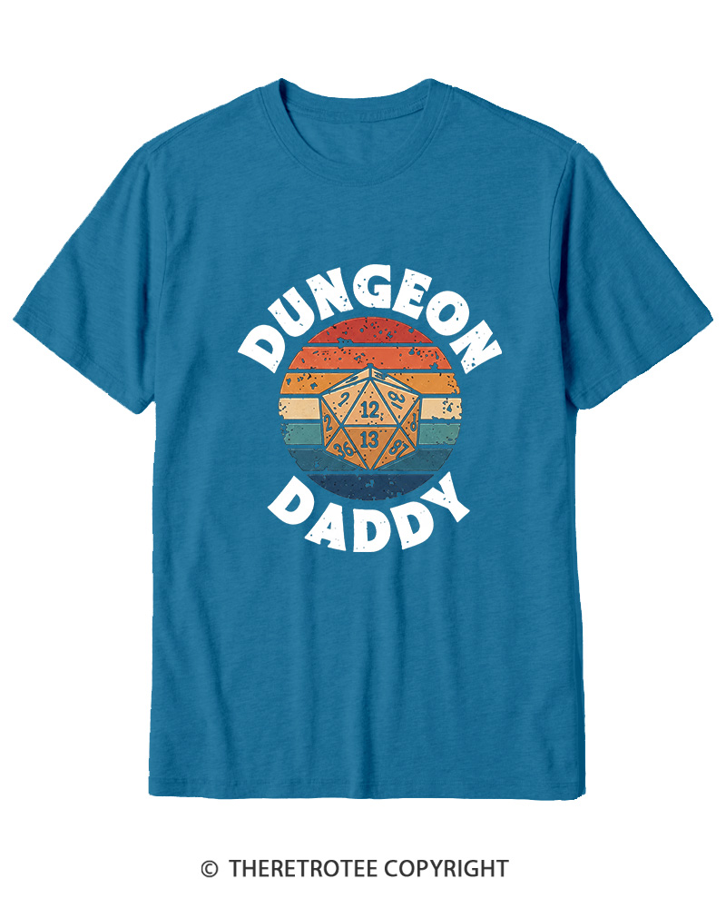 TheRetroTee Dungeon Daddy Fathers Day Cotton T-Shirt