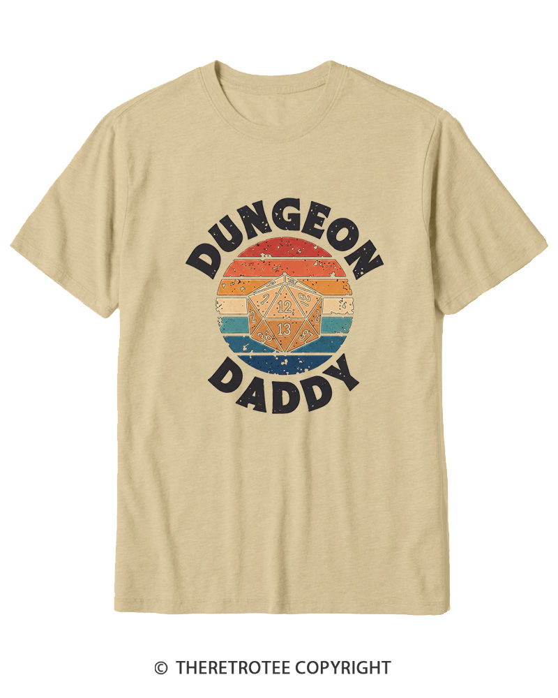TheRetroTee Dungeon Daddy Fathers Day Cotton T-Shirt