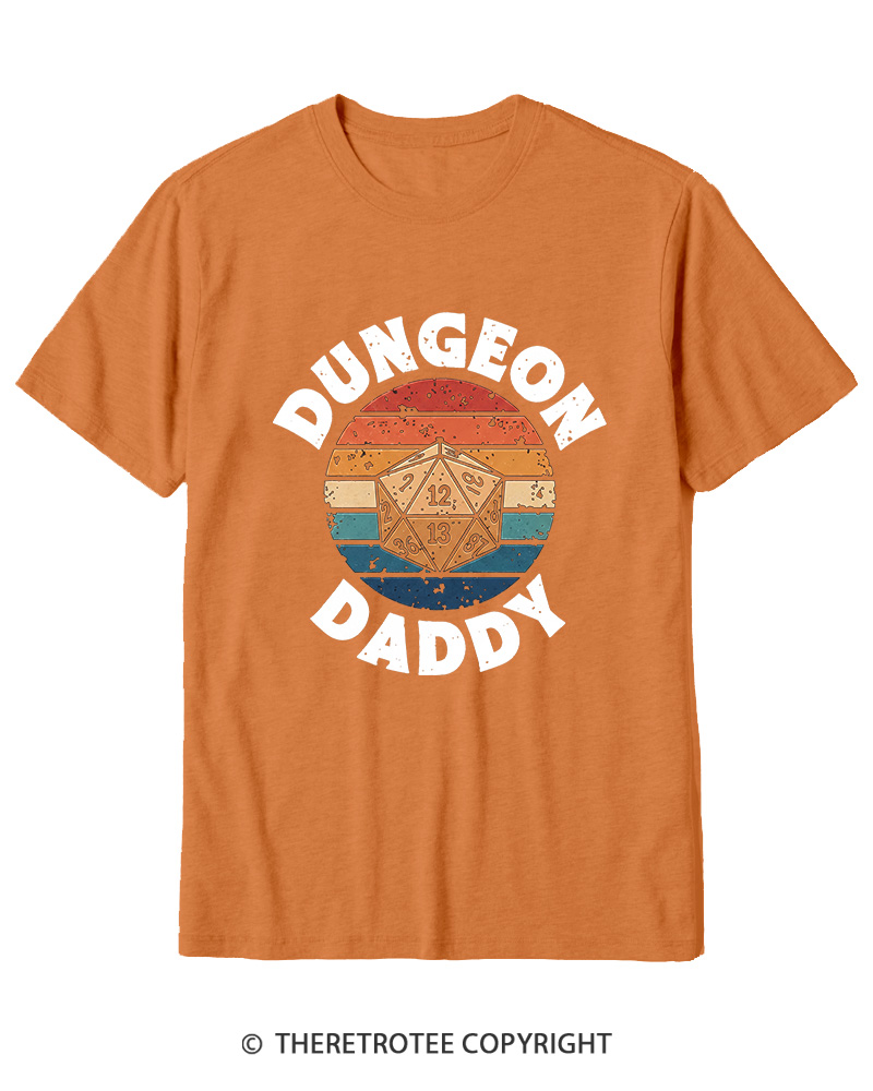 TheRetroTee Dungeon Daddy Fathers Day Cotton T-Shirt