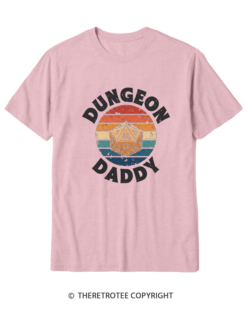 TheRetroTee Dungeon Daddy Fathers Day Cotton T-Shirt