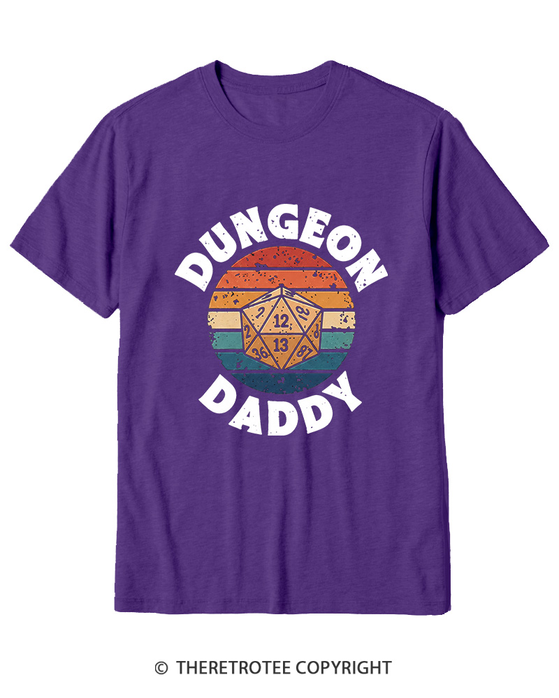 TheRetroTee Dungeon Daddy Fathers Day Cotton T-Shirt