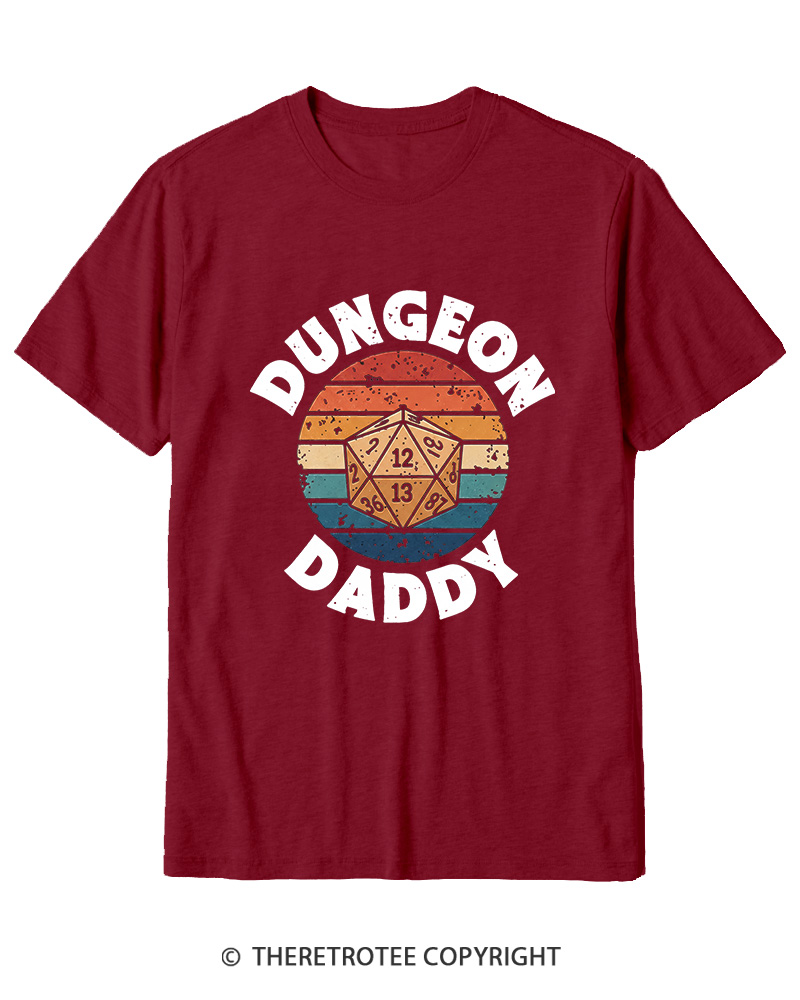 TheRetroTee Dungeon Daddy Fathers Day Cotton T-Shirt