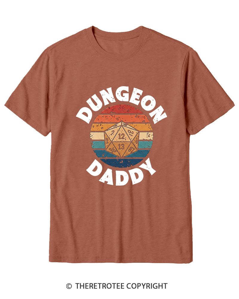 TheRetroTee Dungeon Daddy Fathers Day Cotton T-Shirt