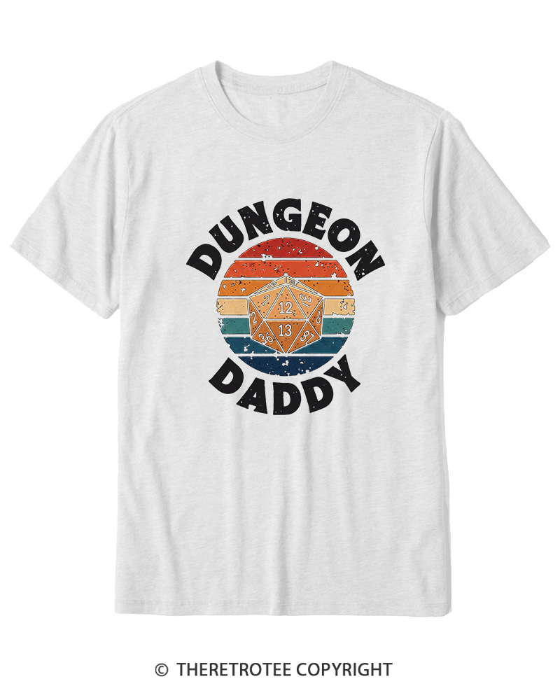 TheRetroTee Dungeon Daddy Fathers Day Cotton T-Shirt