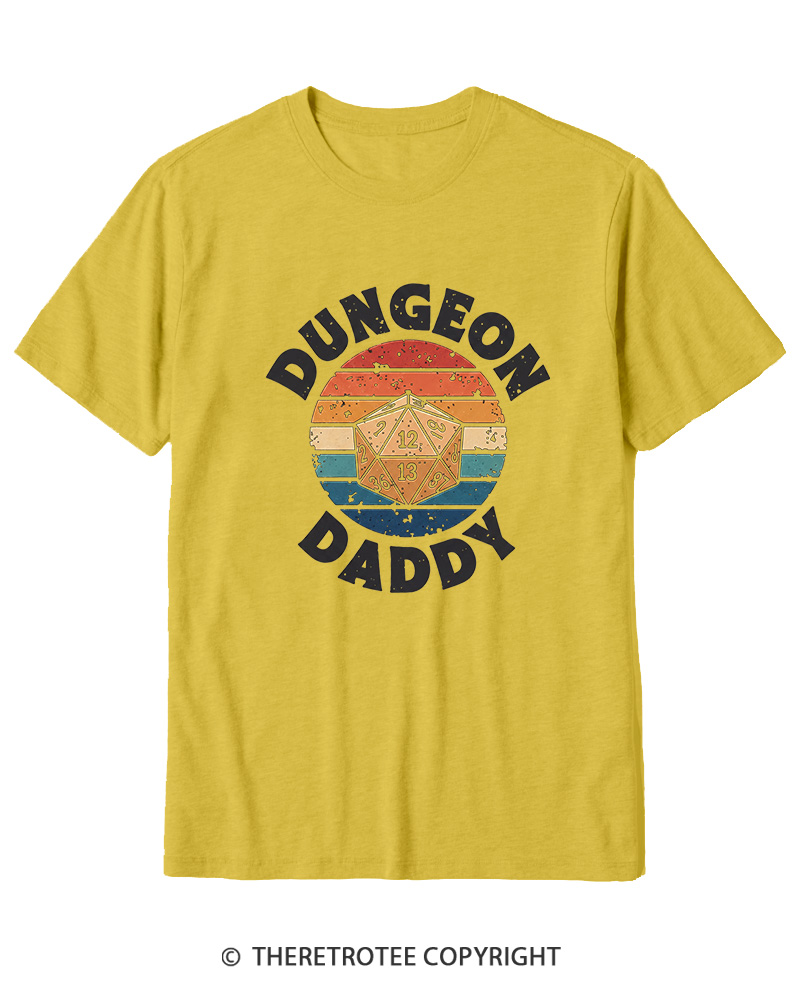 TheRetroTee Dungeon Daddy Fathers Day Cotton T-Shirt
