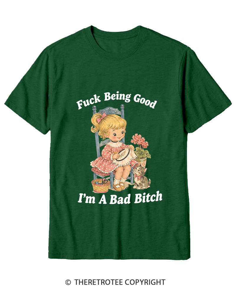 TheRetroTee I’m A Bad Bitch 1950s Cotton T-Shirt