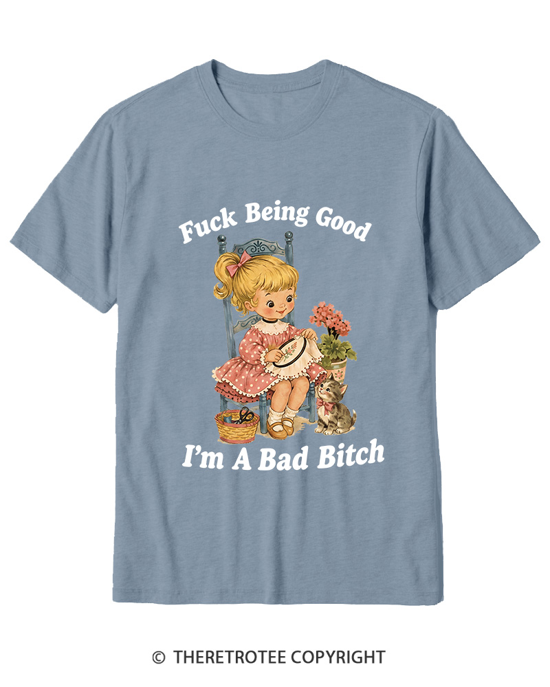 TheRetroTee I’m A Bad Bitch 1950s Cotton T-Shirt