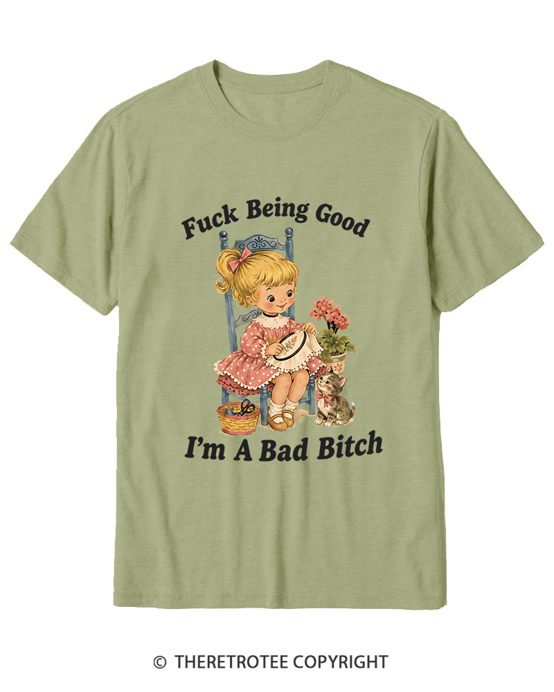 TheRetroTee I’m A Bad Bitch 1950s Cotton T-Shirt