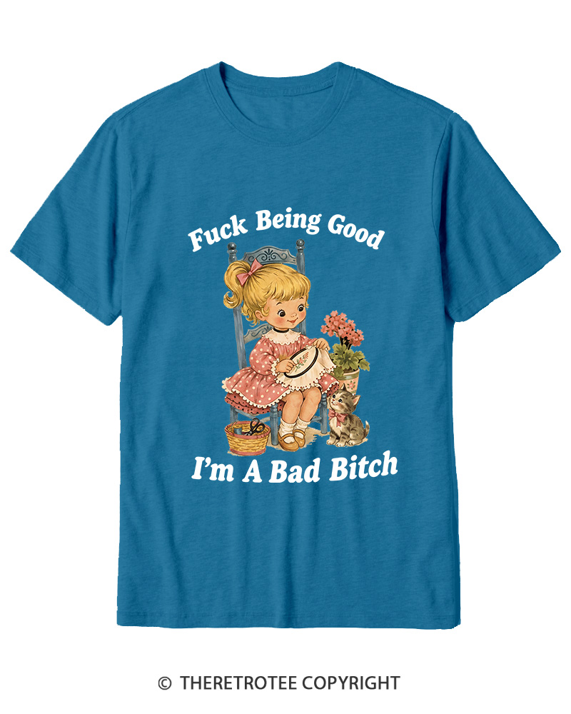 TheRetroTee I’m A Bad Bitch 1950s Cotton T-Shirt