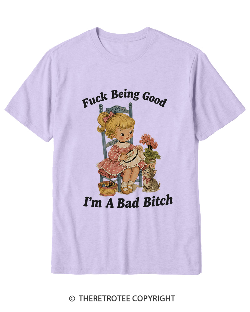 TheRetroTee I’m A Bad Bitch 1950s Cotton T-Shirt