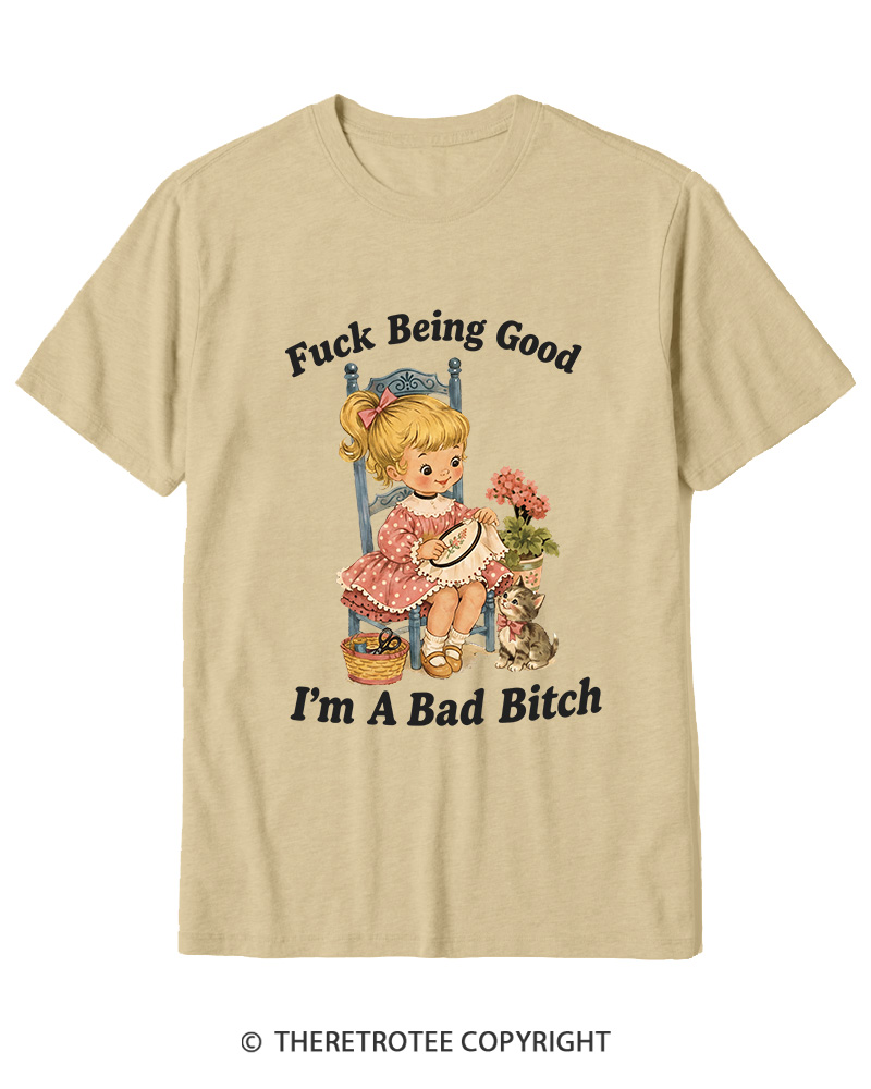 TheRetroTee I’m A Bad Bitch 1950s Cotton T-Shirt