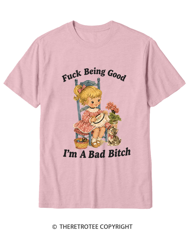 TheRetroTee I’m A Bad Bitch 1950s Cotton T-Shirt