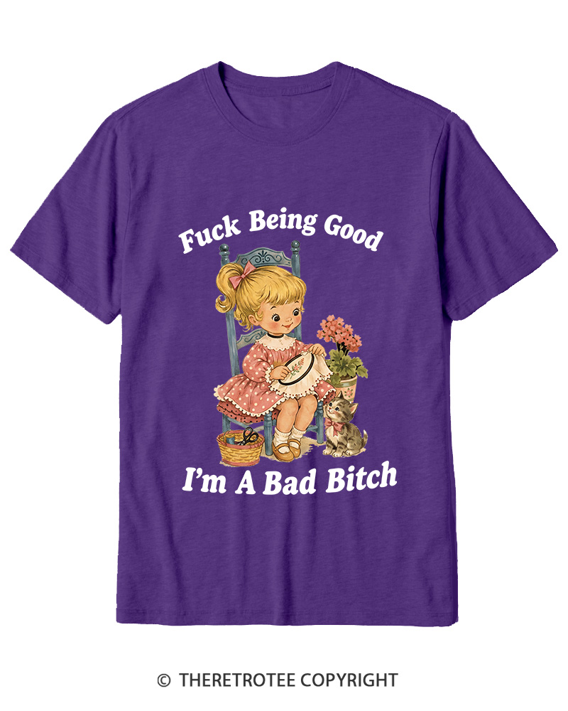 TheRetroTee I’m A Bad Bitch 1950s Cotton T-Shirt