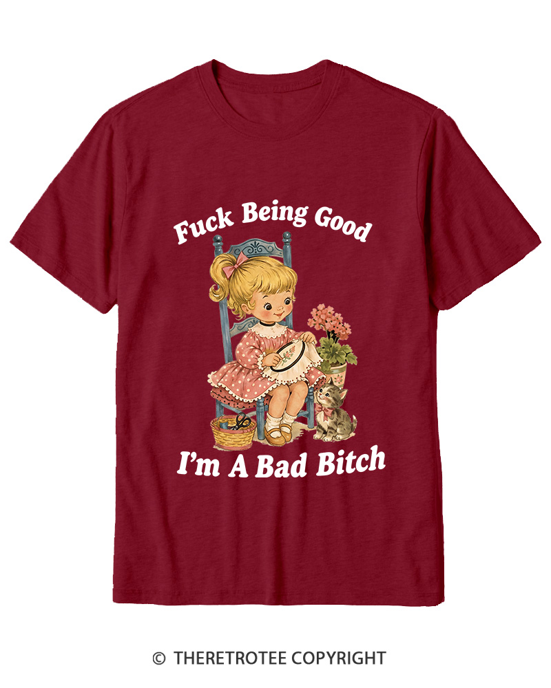 TheRetroTee I’m A Bad Bitch 1950s Cotton T-Shirt