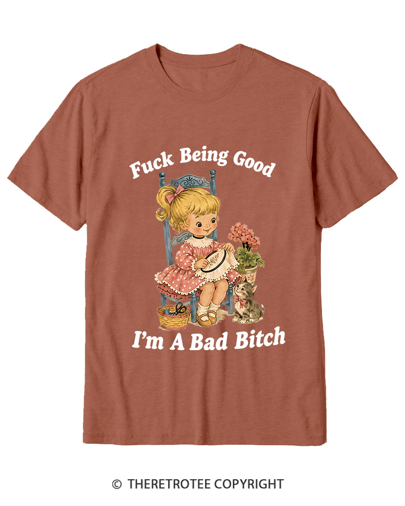 TheRetroTee I’m A Bad Bitch 1950s Cotton T-Shirt