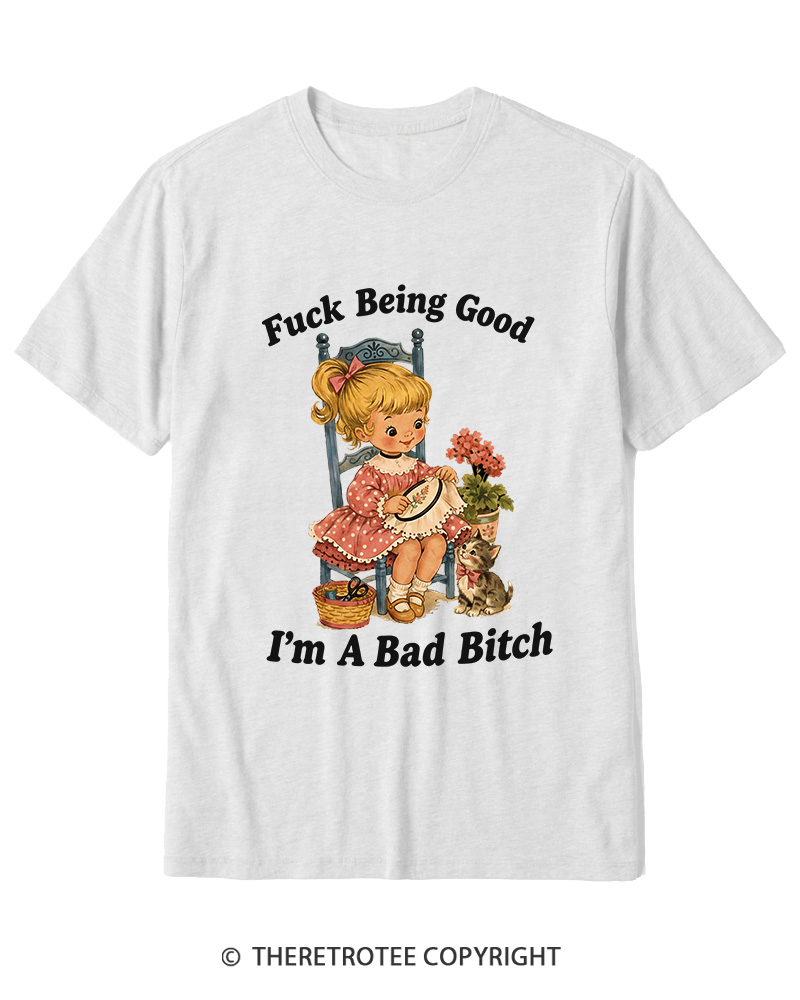 TheRetroTee I’m A Bad Bitch 1950s Cotton T-Shirt