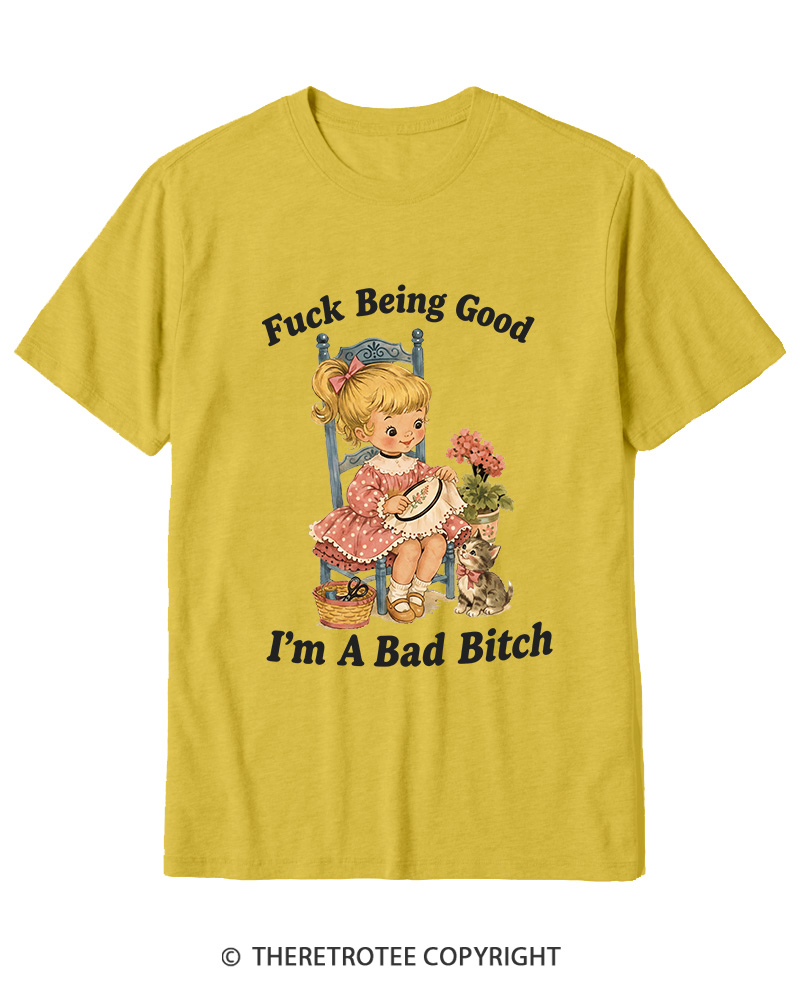 TheRetroTee I’m A Bad Bitch 1950s Cotton T-Shirt