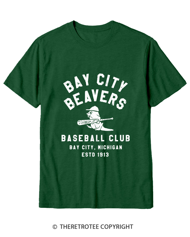 TheRetroTee Bay City Beavers 1913 Cotton T-Shirt