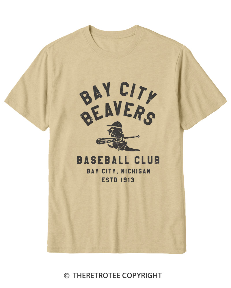 TheRetroTee Bay City Beavers 1913 Cotton T-Shirt