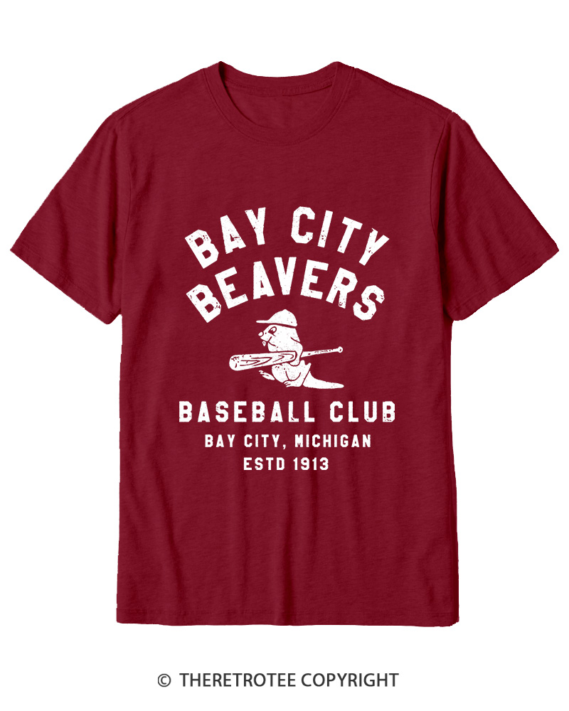 TheRetroTee Bay City Beavers 1913 Cotton T-Shirt